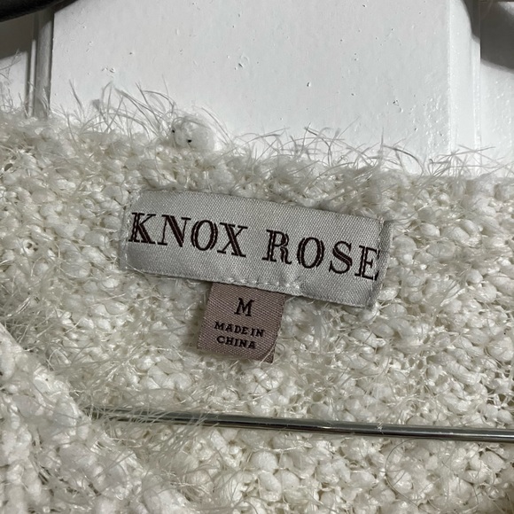 Knox Rose white with blue stripe sweater size M - Picture 3 of 4